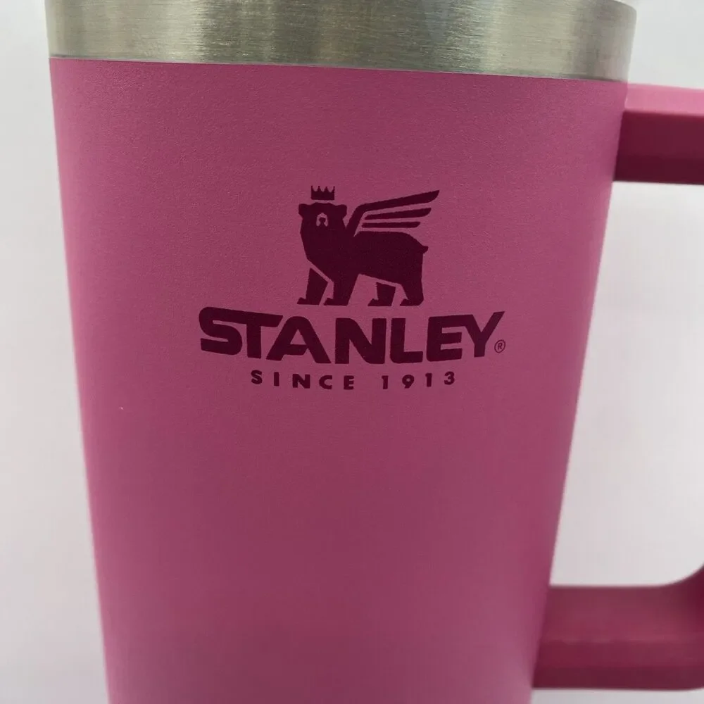 Stanley Insulated Cup 40oz Fuchsia Pink Tumbler with Lid & Straw - Picture 2 of 6